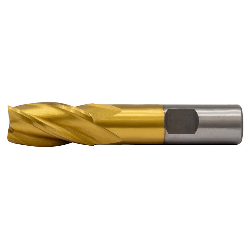 Endefræser 18 mm HSS-TiN Z=4 DIN 844