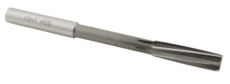 Maskinrival Ø10 mm med cylindrisk skaft HSS H7 DIN 212 form D