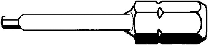 1299 bit sekskant 2 mm, 34 mm