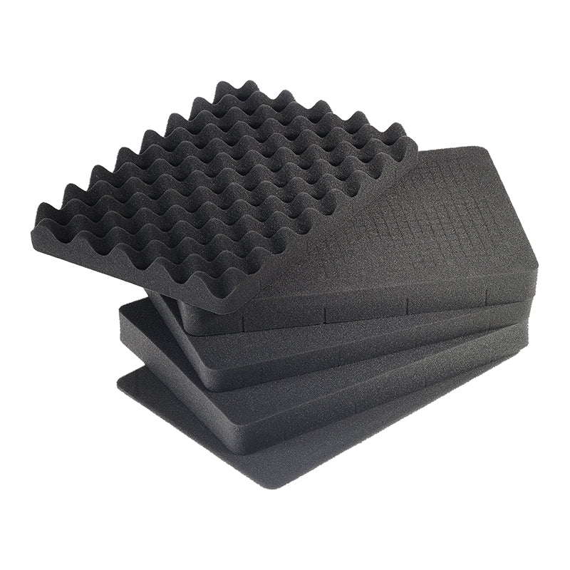 OUTDOOR-kuffert i sort 250 × 175 × 155 mm med skumpolstring, 6,6 l, model 2000/B/SI
