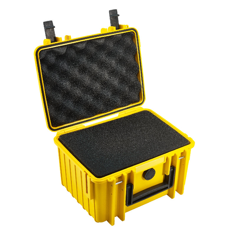 OUTDOOR-kuffert i gul 250 × 175 × 155 mm med skumpolstring, 6,6 l, model 2000/Y/SI