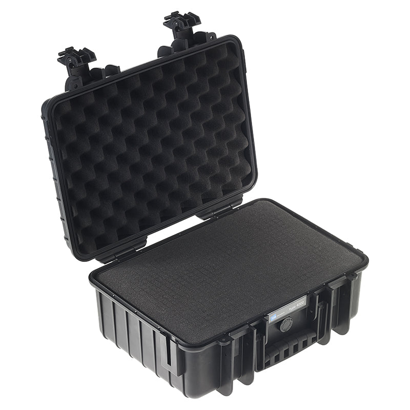 OUTDOOR-kuffert i sort med skumpolstring 385 × 265 × 165 mm, 16,6 l, model 4000/B/SI