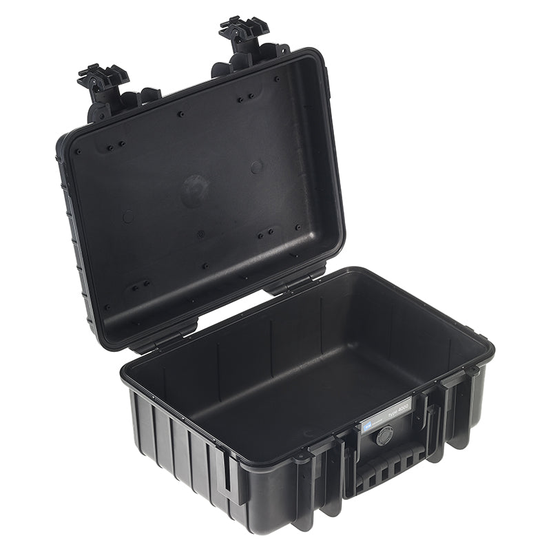 OUTDOOR-kuffert i sort med skumpolstring 385 × 265 × 165 mm, 16,6 l, model 4000/B/SI