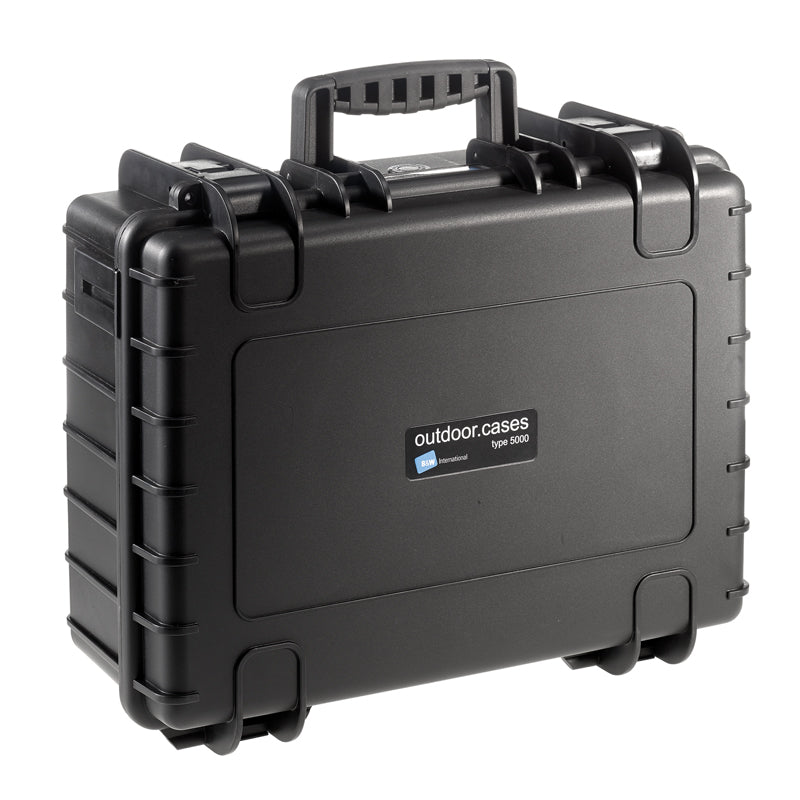 OUTDOOR-kuffert i sort med skumpolstring 430 × 300 × 170 mm, 22,1 l, model 5000/B/SI