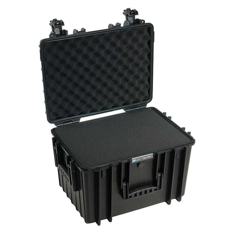 OUTDOOR-kuffert i sort med skumpolstring 430 × 300 × 300 mm, 37,9 l, model 5500/B/SI