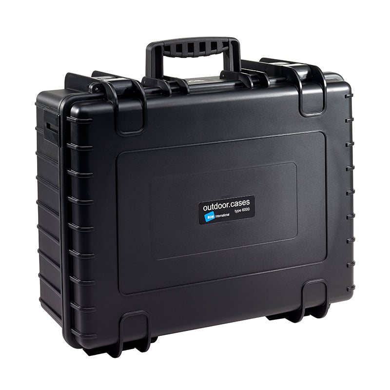 OUTDOOR-kuffert i sort med skumpolstring 475 × 350 × 200 mm, 32,6 l, model 6000/B/SI