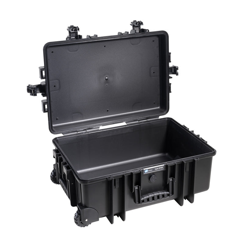 OUTDOOR-kuffert i sort med skumpolstring 535 × 360 × 225 mm, 42,8 l, model 6700/B/SI