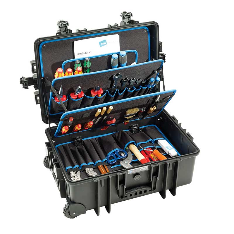 JUMBO 6700 værktøjskuffert med lommer 539 × 359 × 225 mm, 43,5 l, model 117.19/P