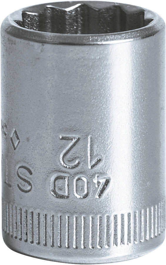 40D top 12 mm, firkant 1/4"