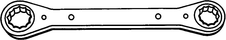 25a dobbeltringskraldenøgle 1/2 × 9/16"