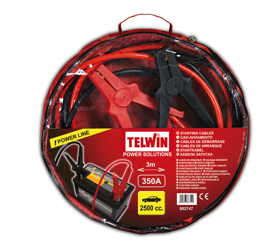 Startkabler 350 Amp 3 meter Ø25 mm