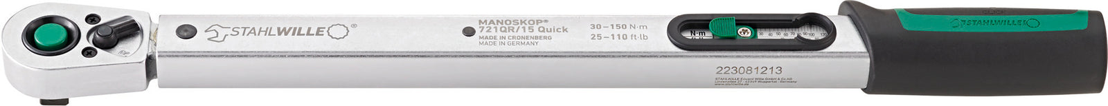 MANOSKOP 721QR/15 Quick momentnøgle 30–150 Nm, firkant 1/2"