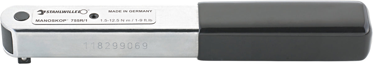 MANOSKOP 755R/1 momentnøgle 1,5–12,5 Nm, firkant 1/4"