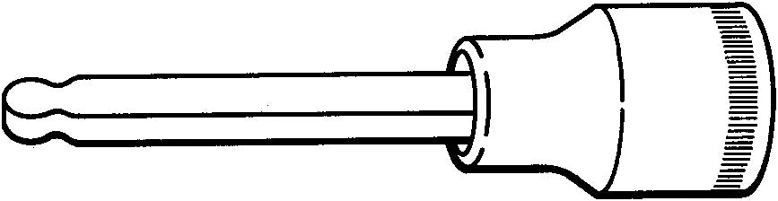 54KK skruetrækkertop 10 mm, firkant 1/2"