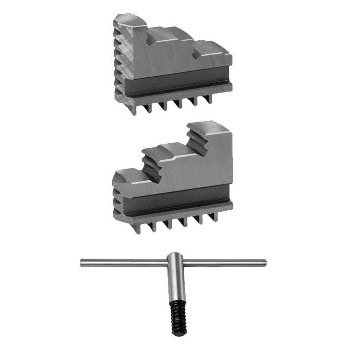 3-bakket centrerpatron Ø100 mm, stål, DIN 6350, for- og bagmontering (3574–100)