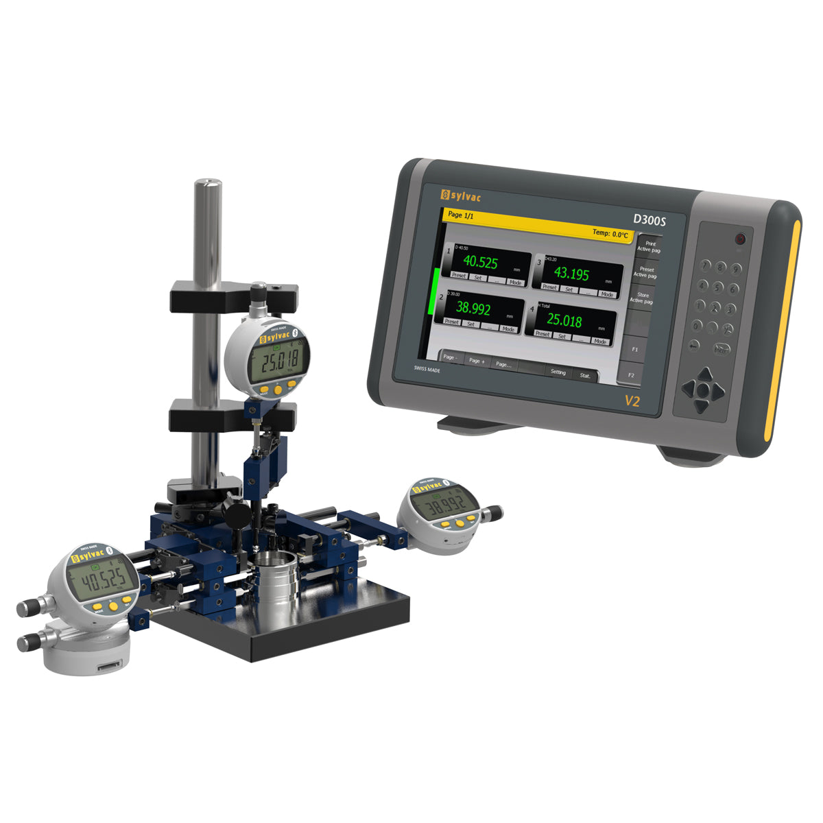 Digitalt display D300S-4 med 4 probeindgange og 6 USB-indgange