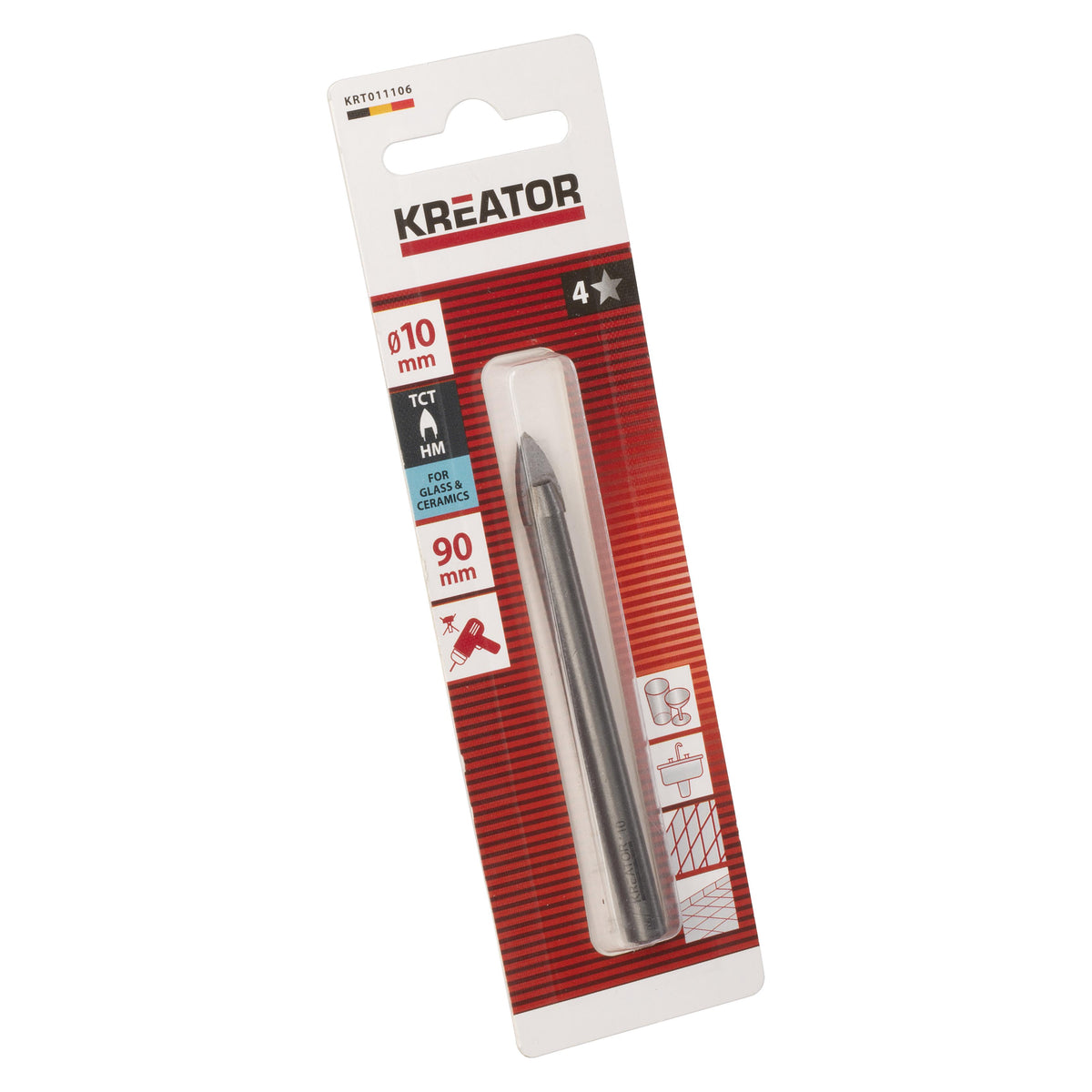 Flise og Glasbor 10 mm x 90 mm