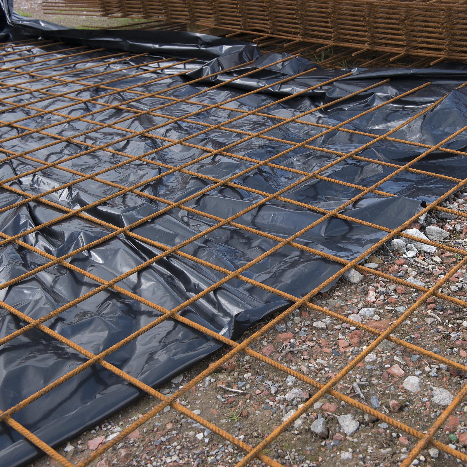 Beskyttelses overdækning sort 0,1 mm 4 m x 6 m
