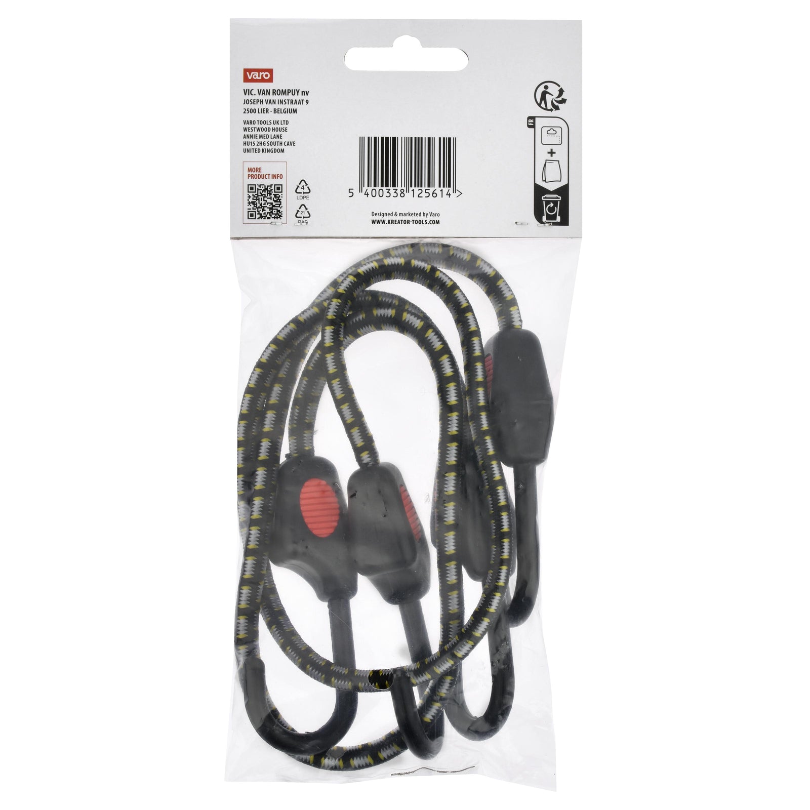 Bagagerem elastiske 2 stk  Ø8 x 60 cm