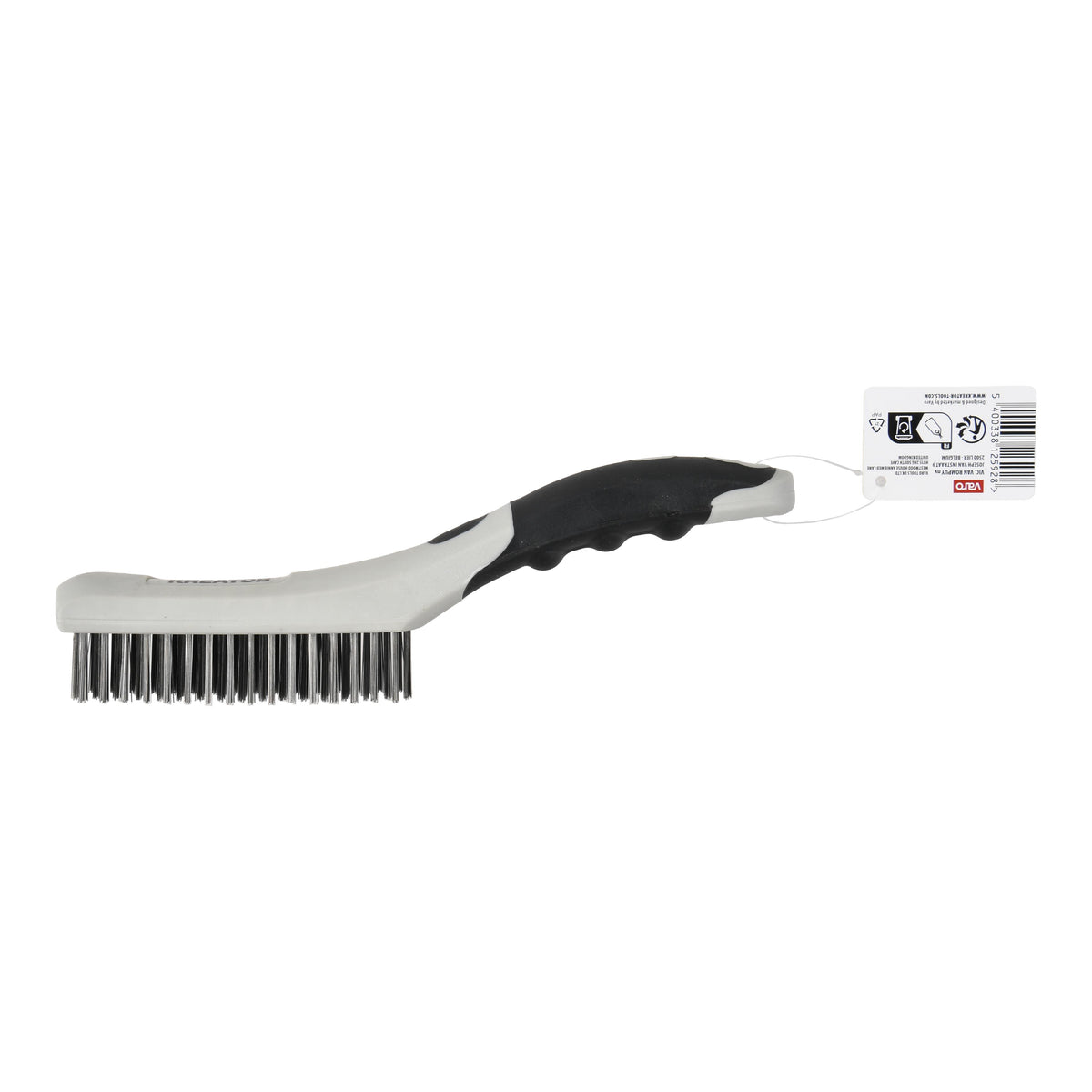 Stålbørste 4 rækker - ergonomisk greb