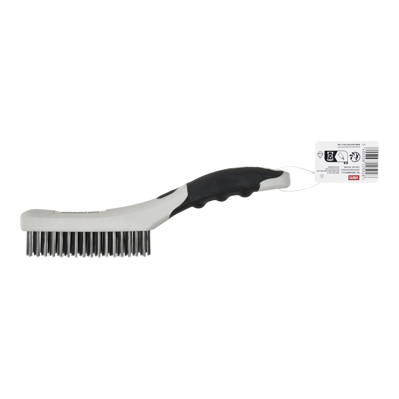 Stålbørste 4 rækker - ergonomisk greb