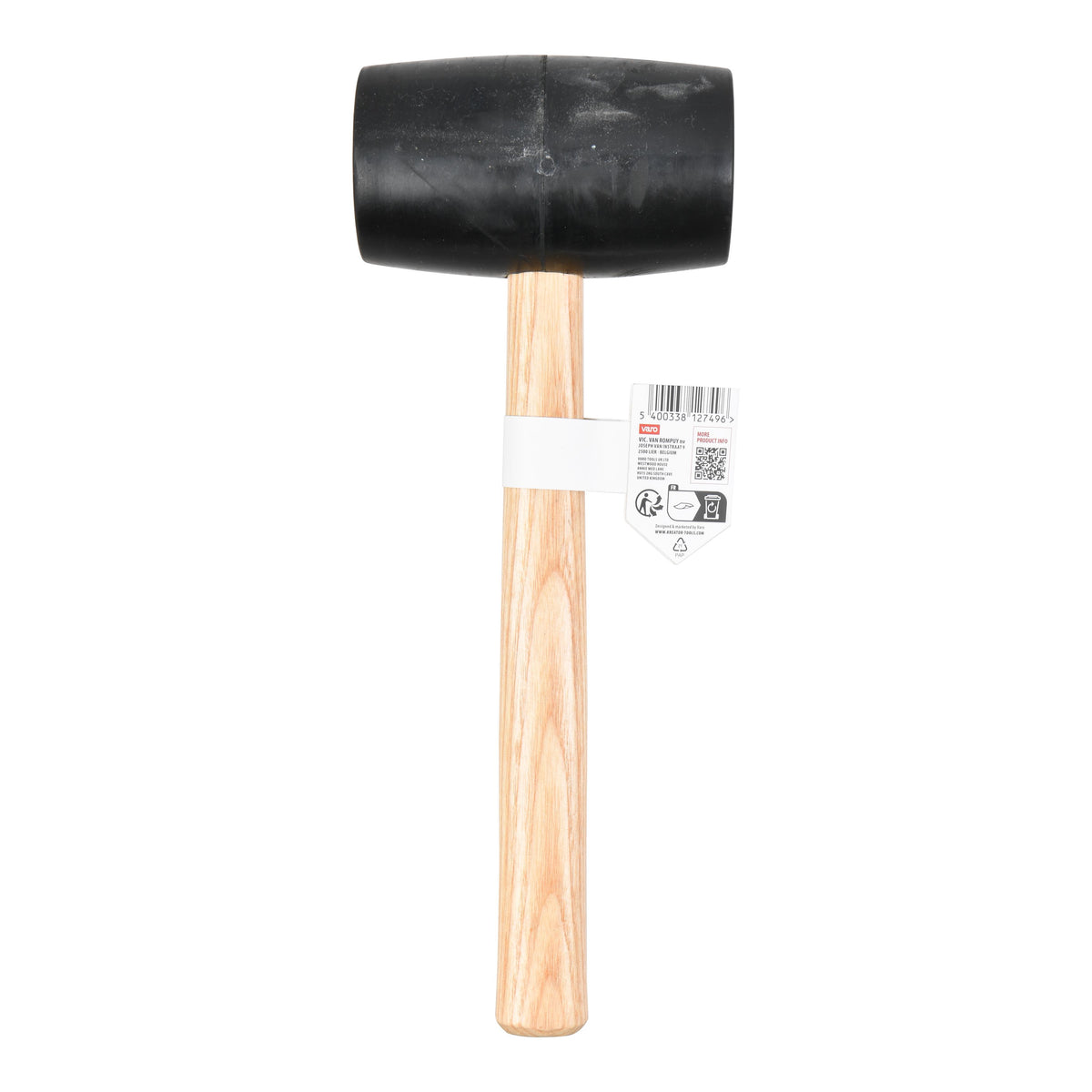 Gummihammer sort 900 gram Ø 70 mm