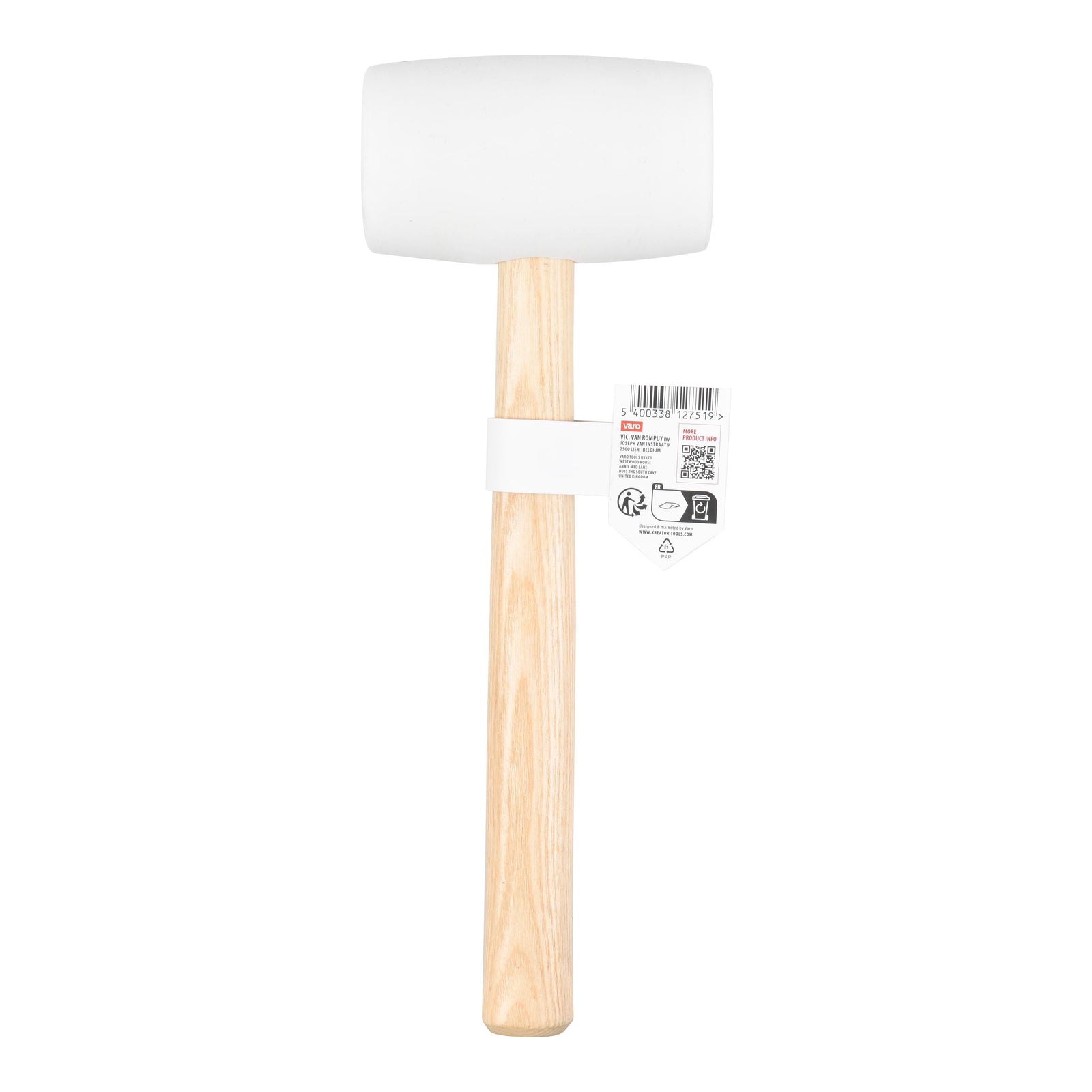 Gummihammer hvid 700 gram Ø 65 mm