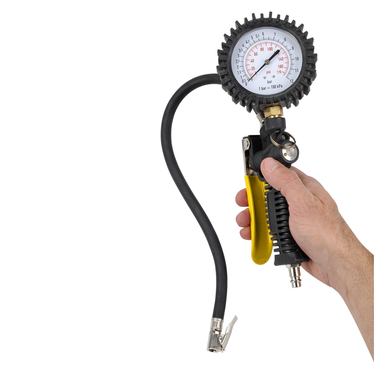 Trykluft pumpepistol med manometer