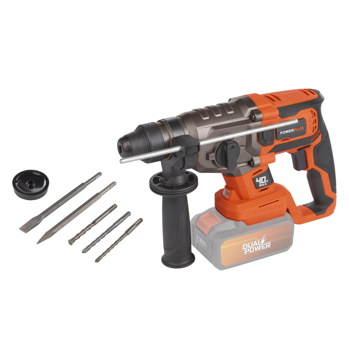Borehammer 40V 3 joule + 5 tilbehør