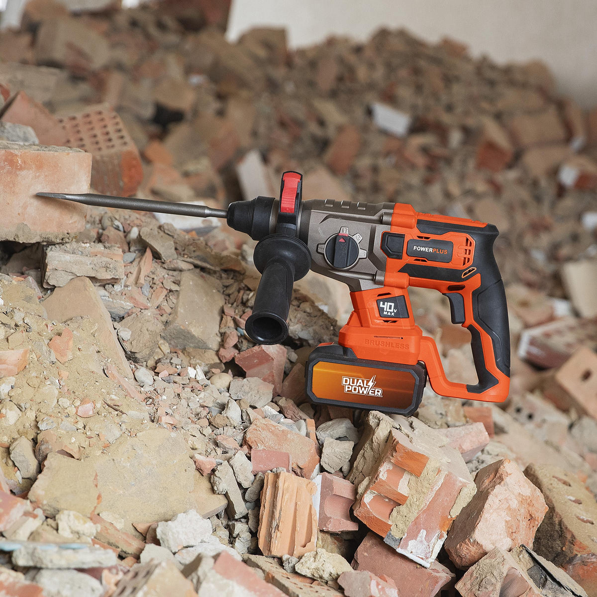 Borehammer 40V 3 joule + 5 tilbehør