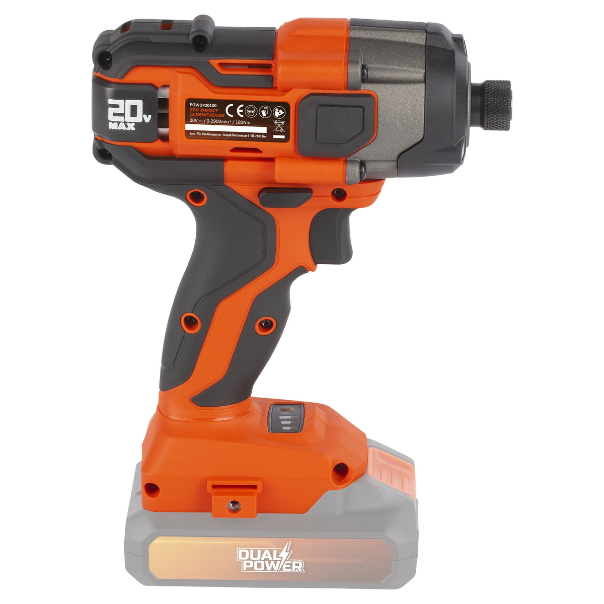 Slagskruetrækker 1/4'' 180 nM 20 V (Uden batteri)