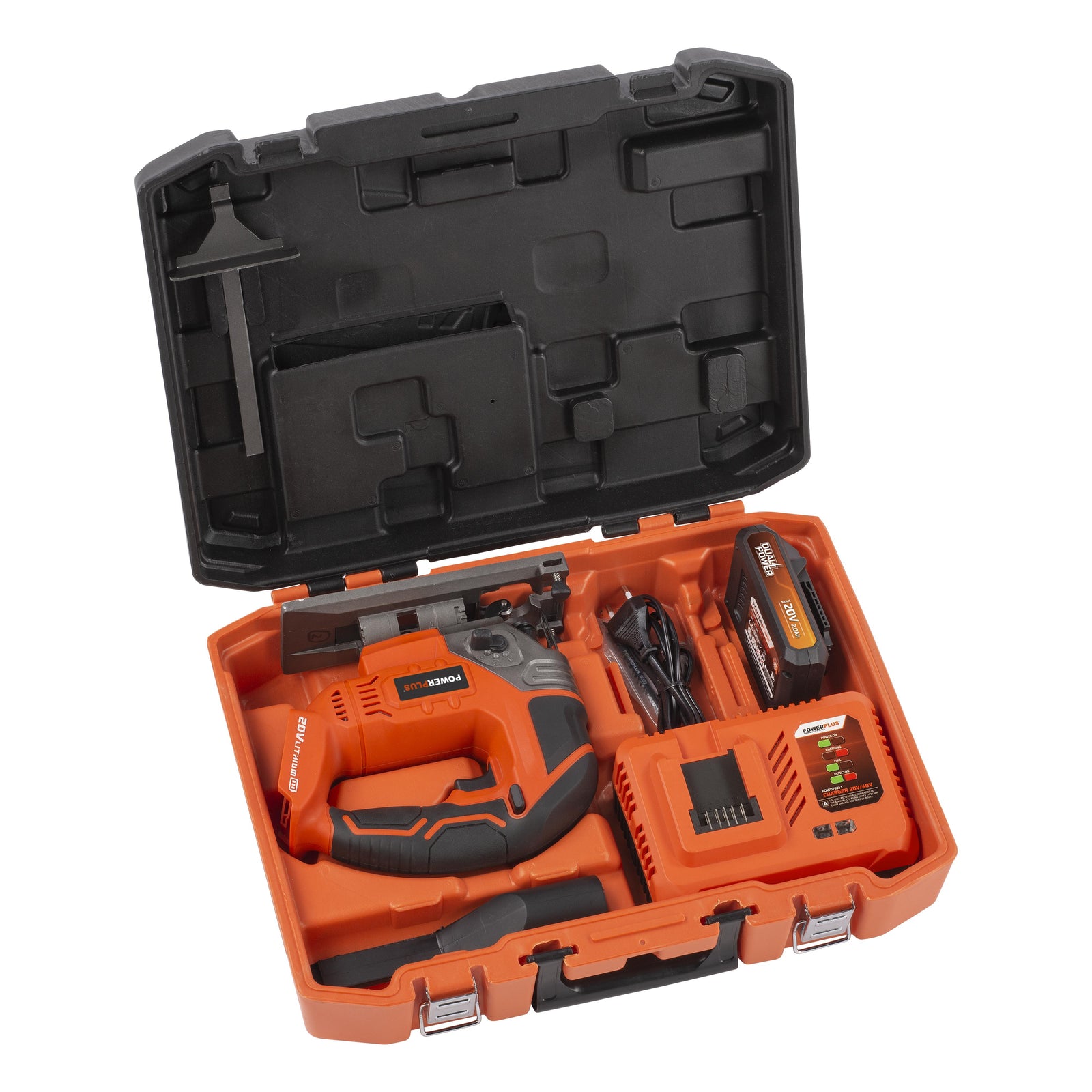 Stiksav 20 V i kuffert med batteri 20 V