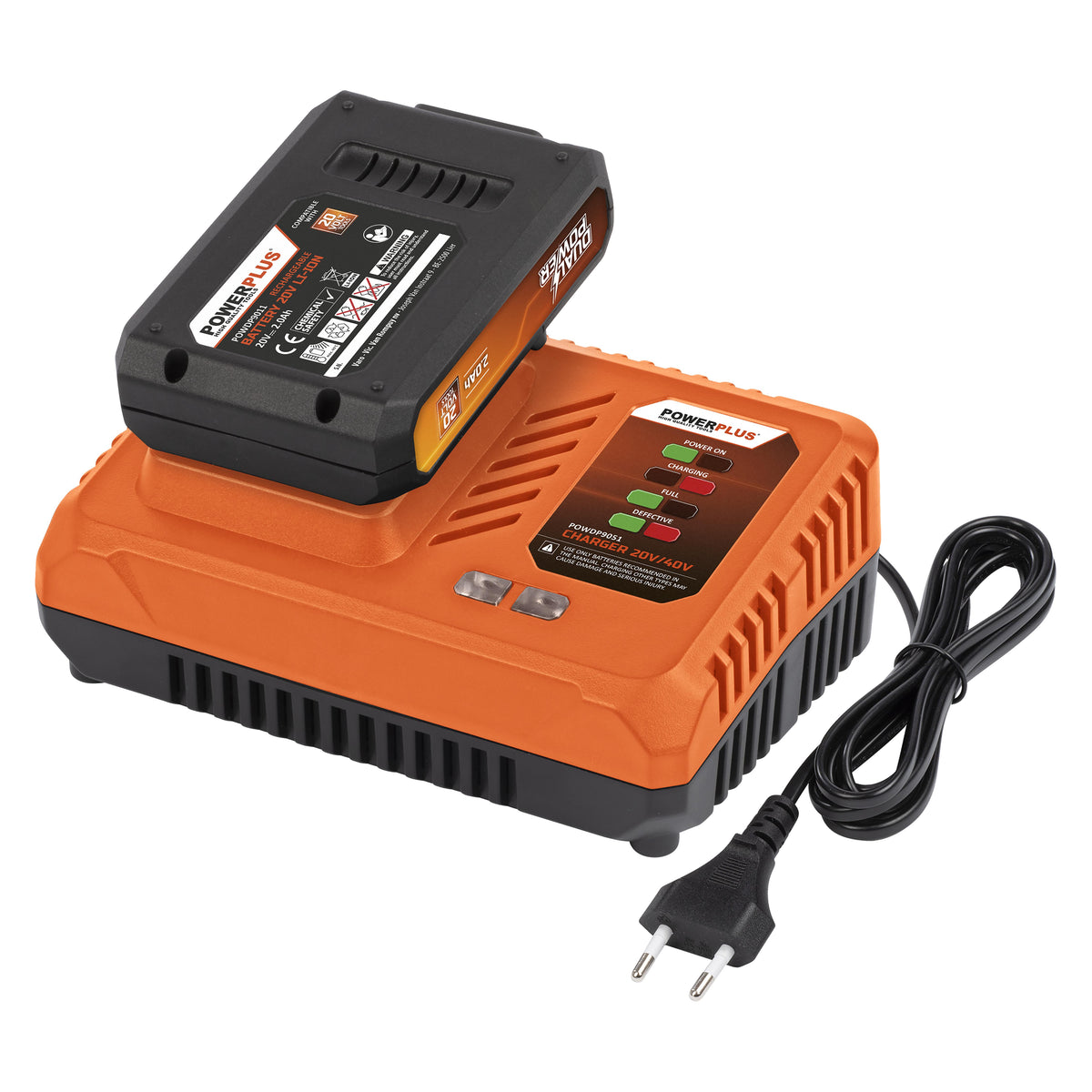 Batteri 20 Volt - Oplader 20/40 Volt