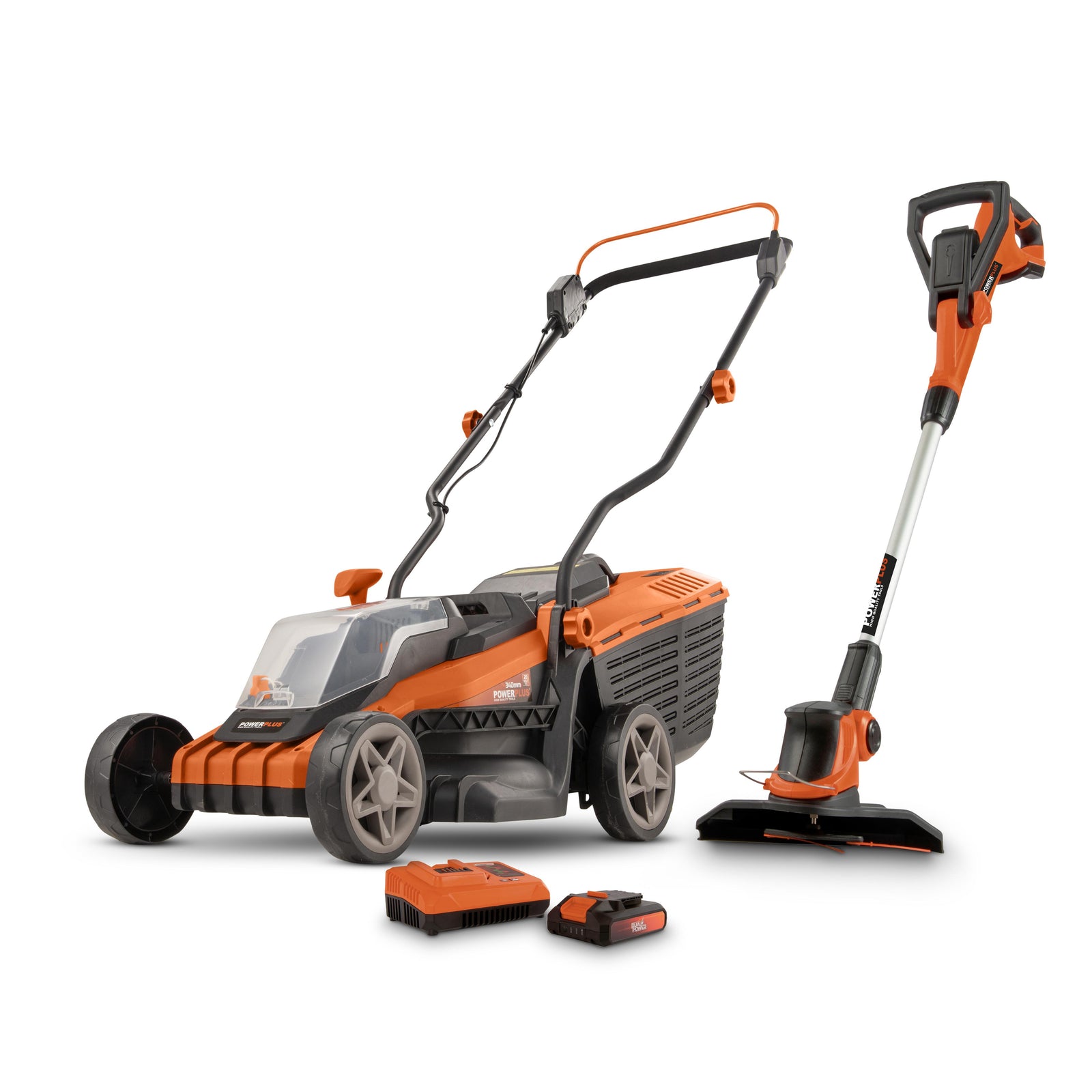 Plæneklipper+Græstrimmer kombipakke 20V