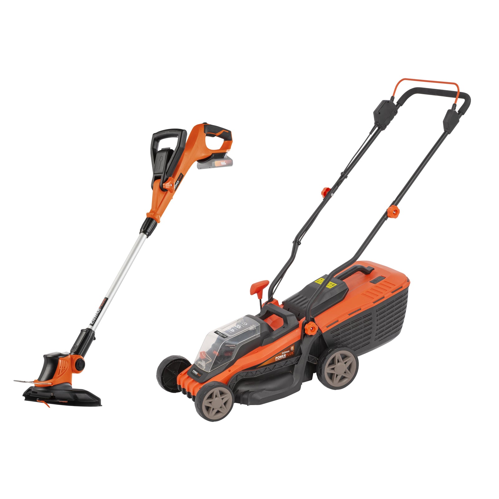 Plæneklipper+Græstrimmer kombipakke 20V
