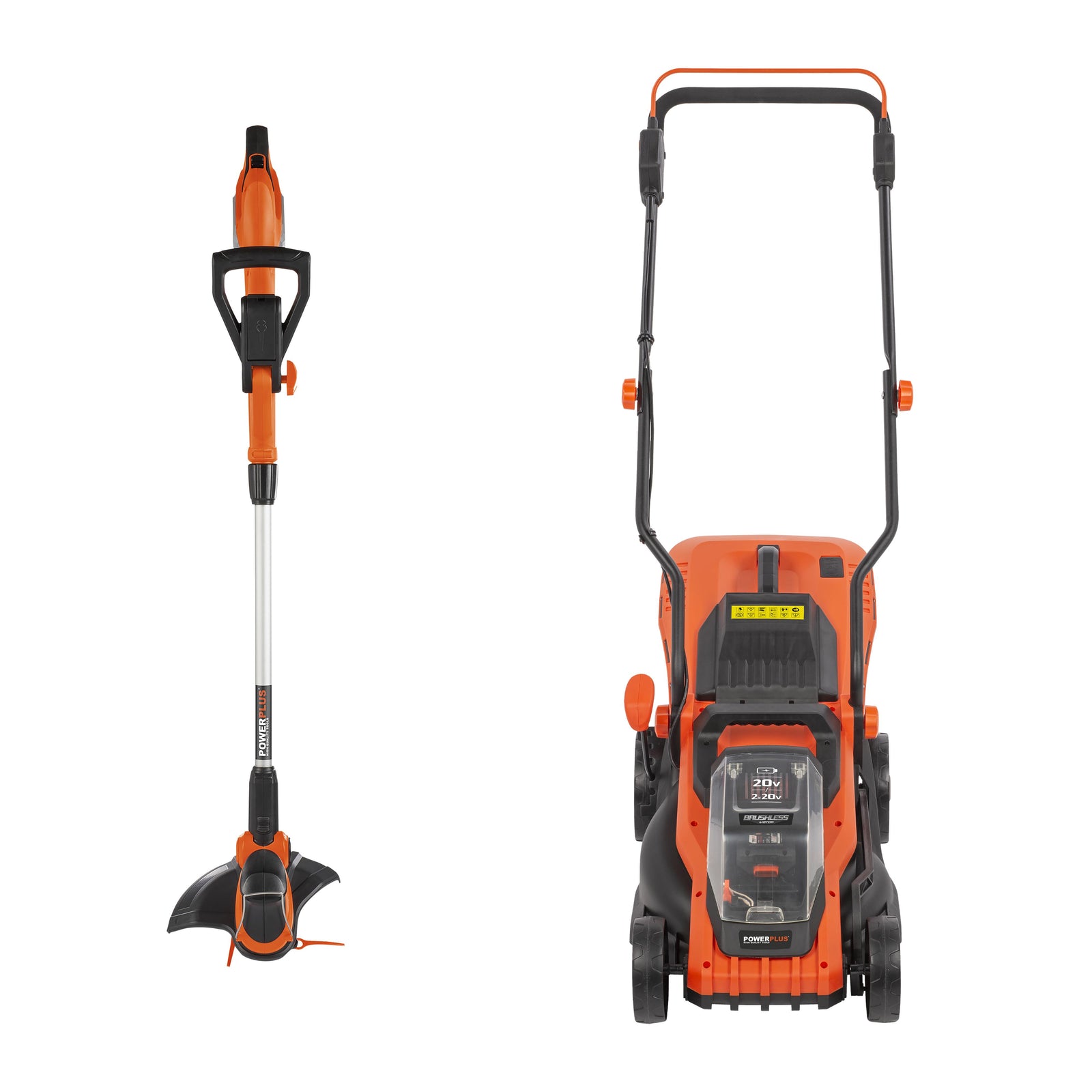 Plæneklipper+Græstrimmer kombipakke 20V