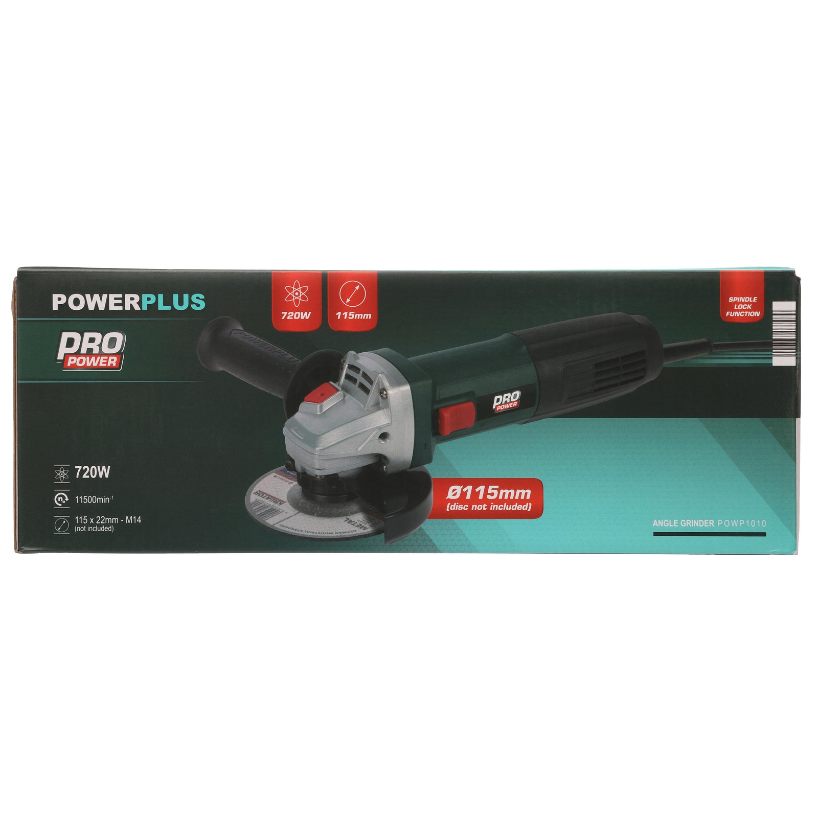 Vinkelsliber 115 mm - 720 Watt (Uden skive)