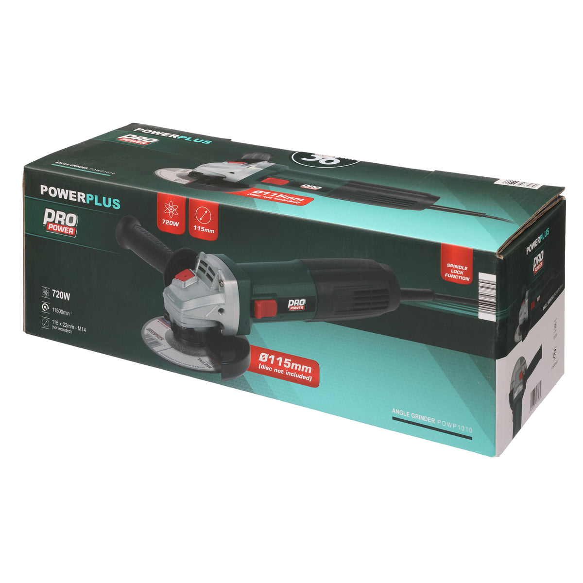 Vinkelsliber 115 mm - 720 Watt (Uden skive)