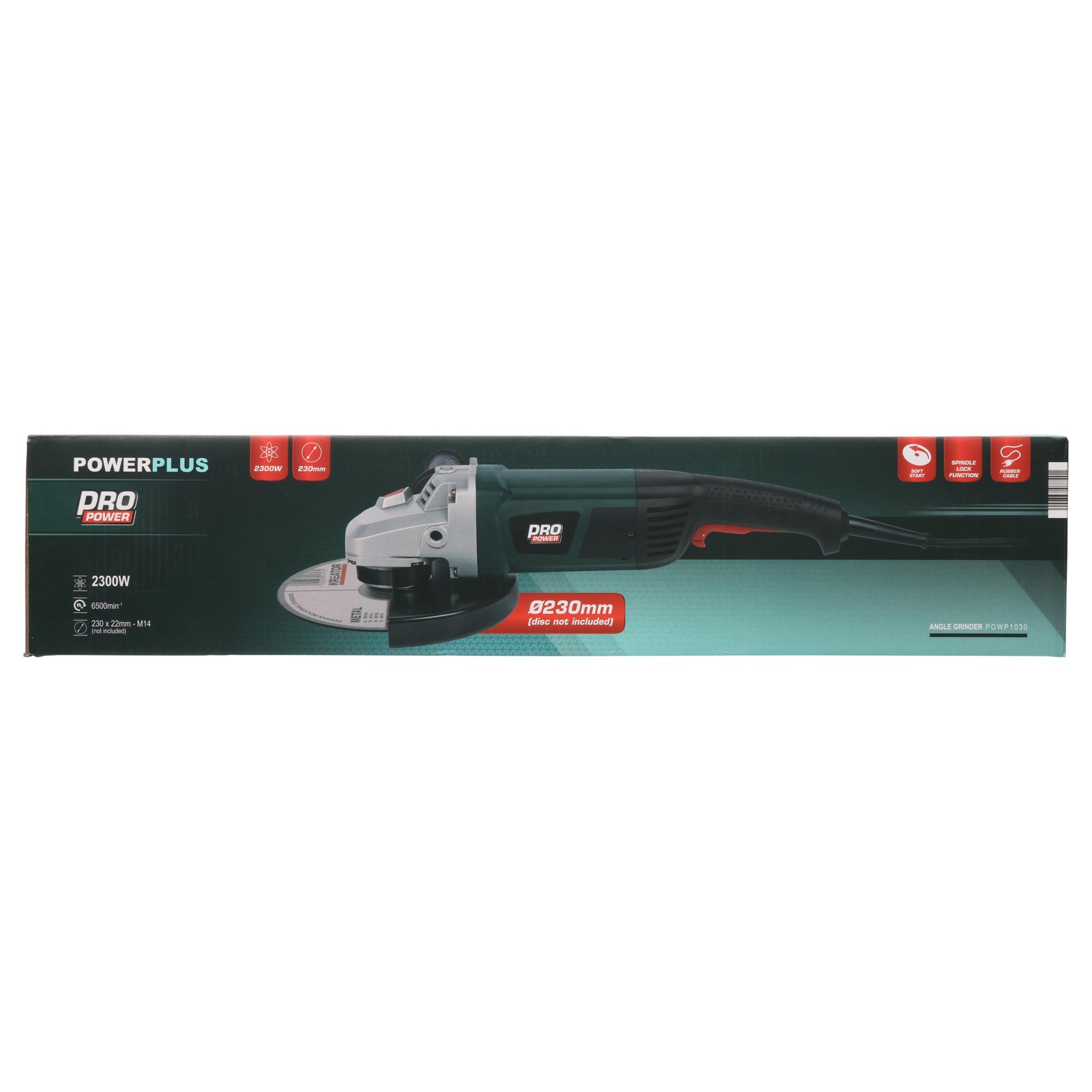 Vinkelsliber 230 mm - 2300 Watt (Uden skive)