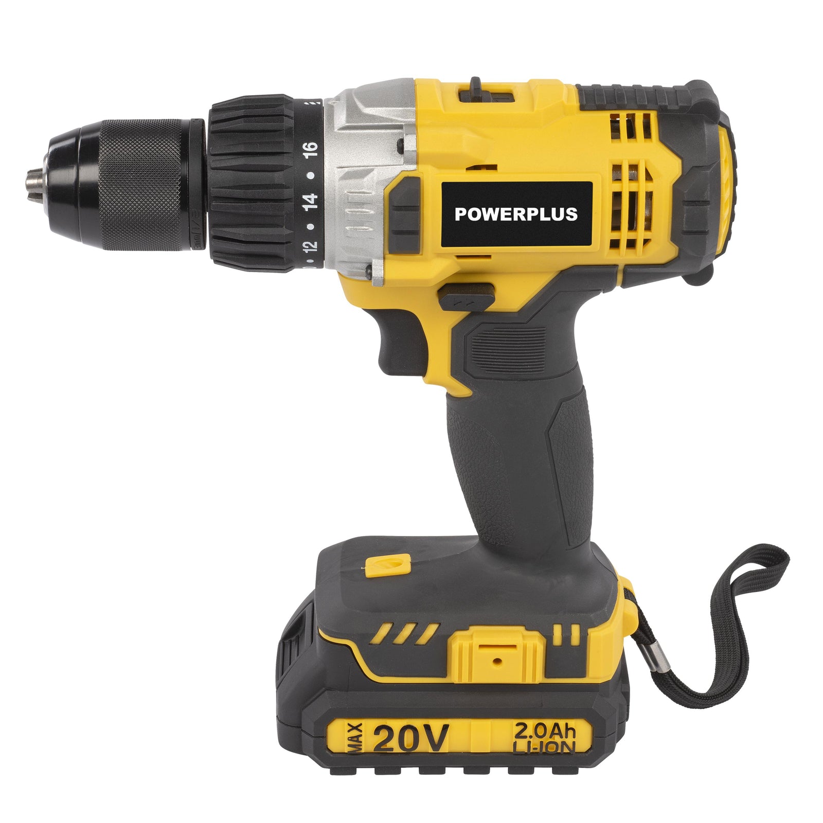 Slagboremaskine 20 V med 2 batterier 2,0 Ah og lader