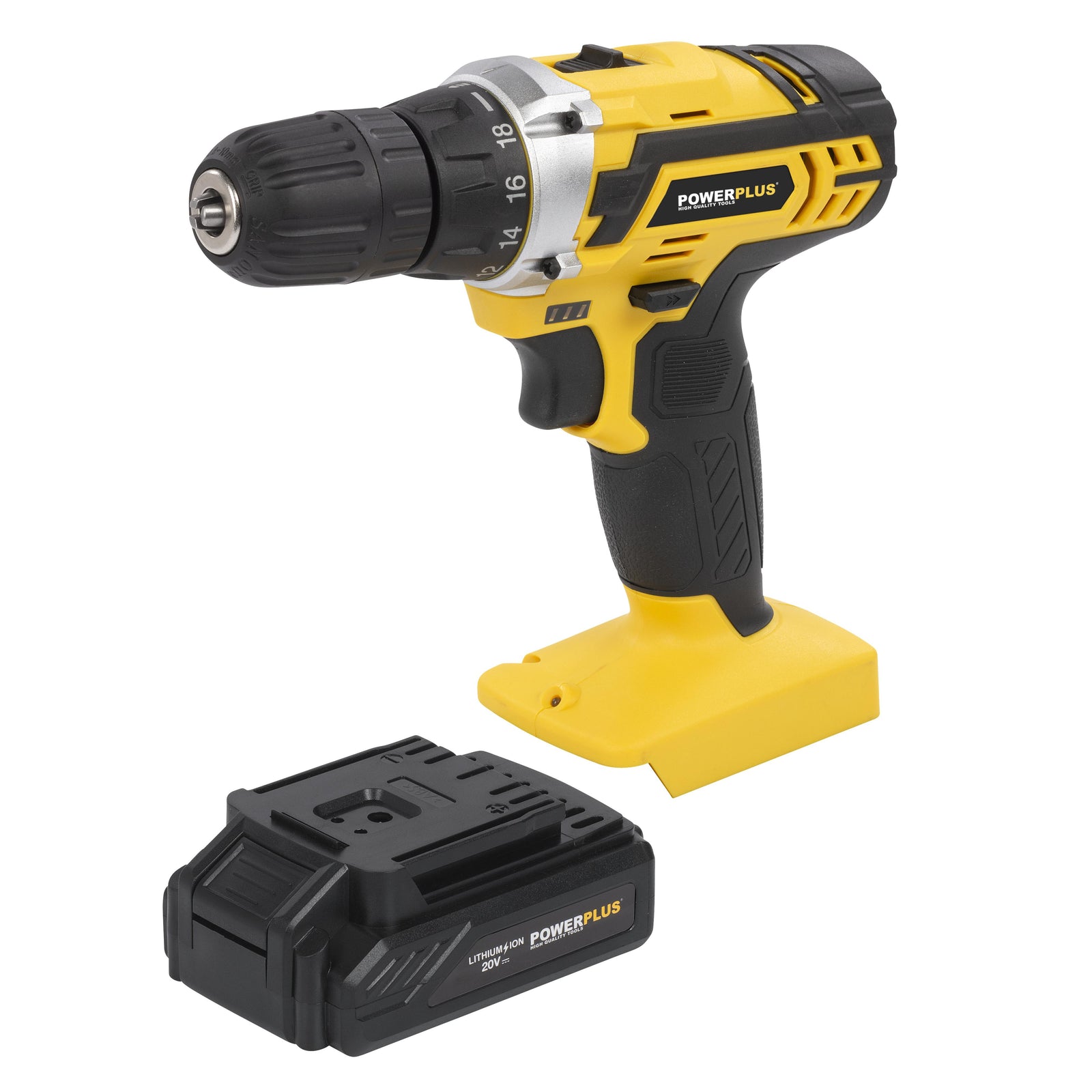 Bore og skruemaskine med 3 batterier 20V
