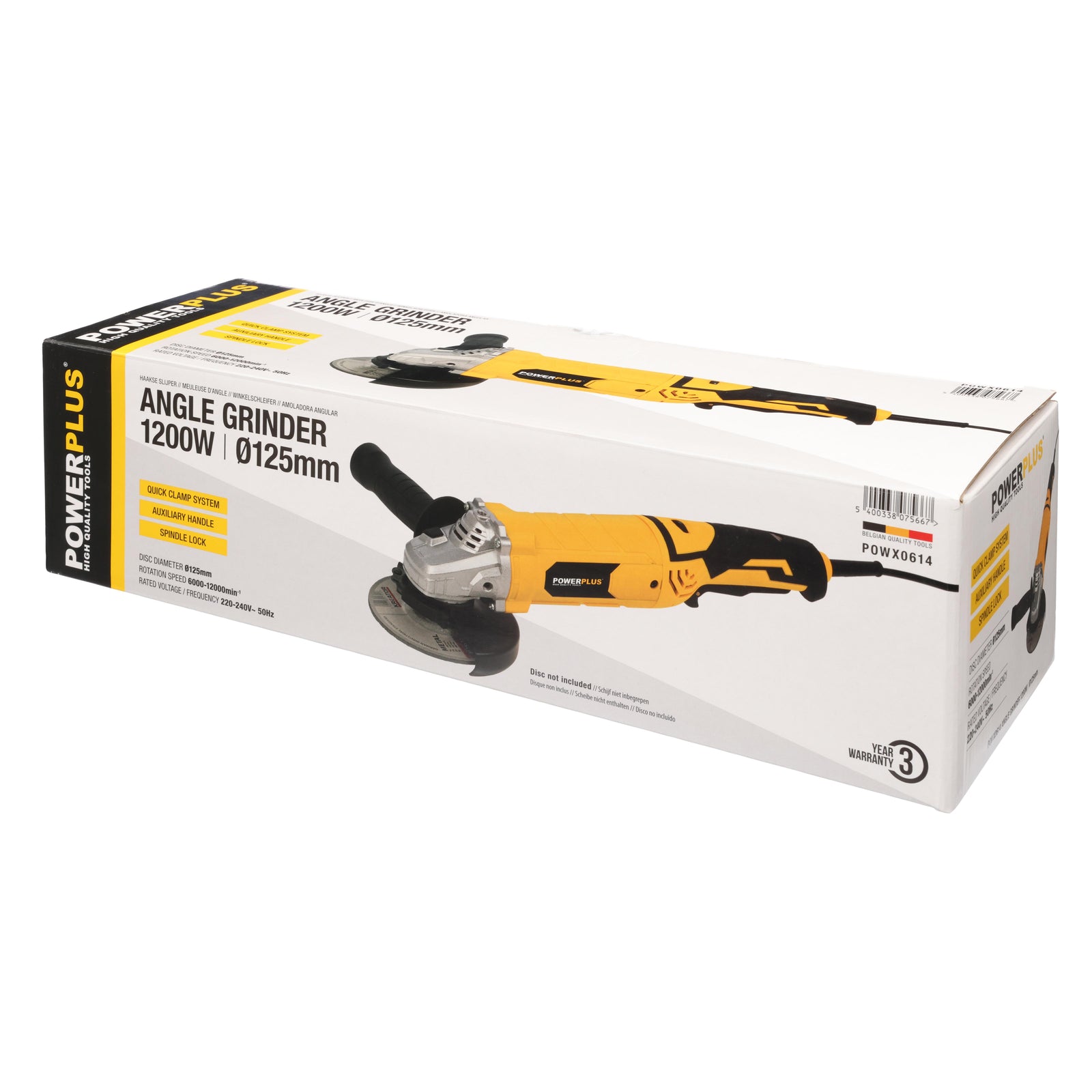 Vinkelsliber 1200 Watt Ø 125 mm