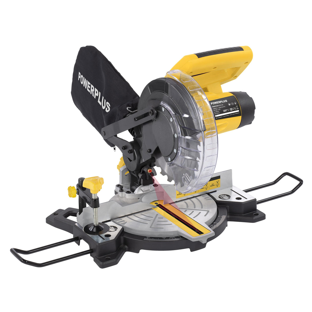 Kap- og geringssav 1500 W med klinge Ø210 mm og laser
