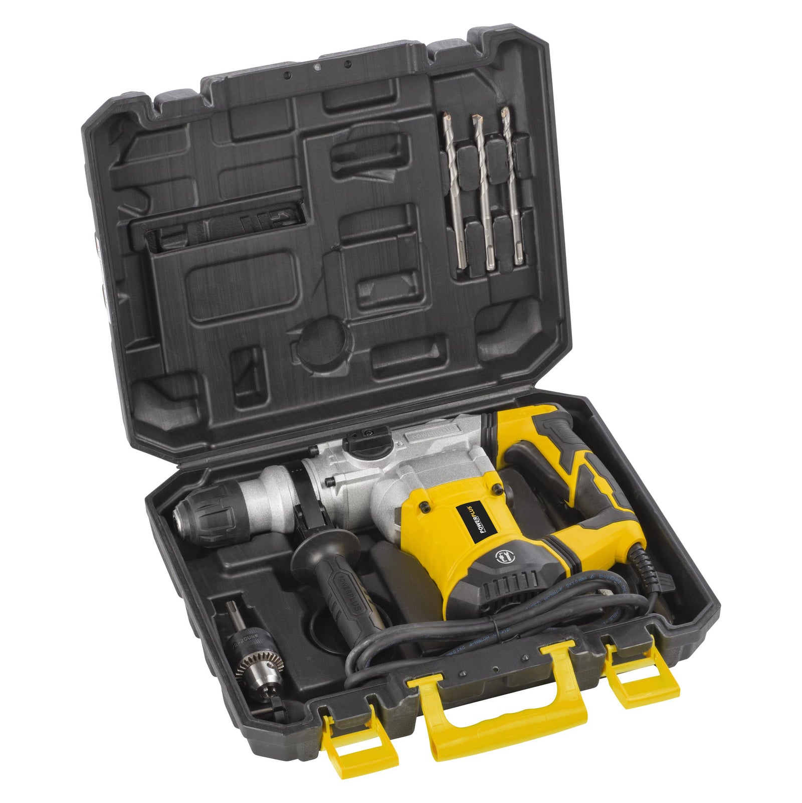 Borehammer 1200 W i kuffert med tilbehør