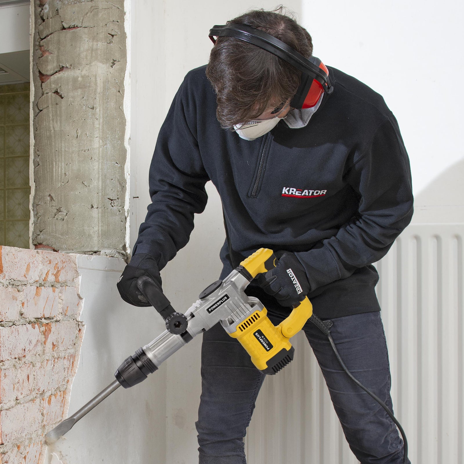 Nedbrydningshammer 1300 Watt + mejsler