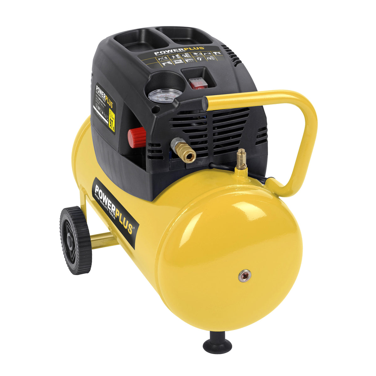 Kompressor 1,5 hk, 24 liter + tilbehør