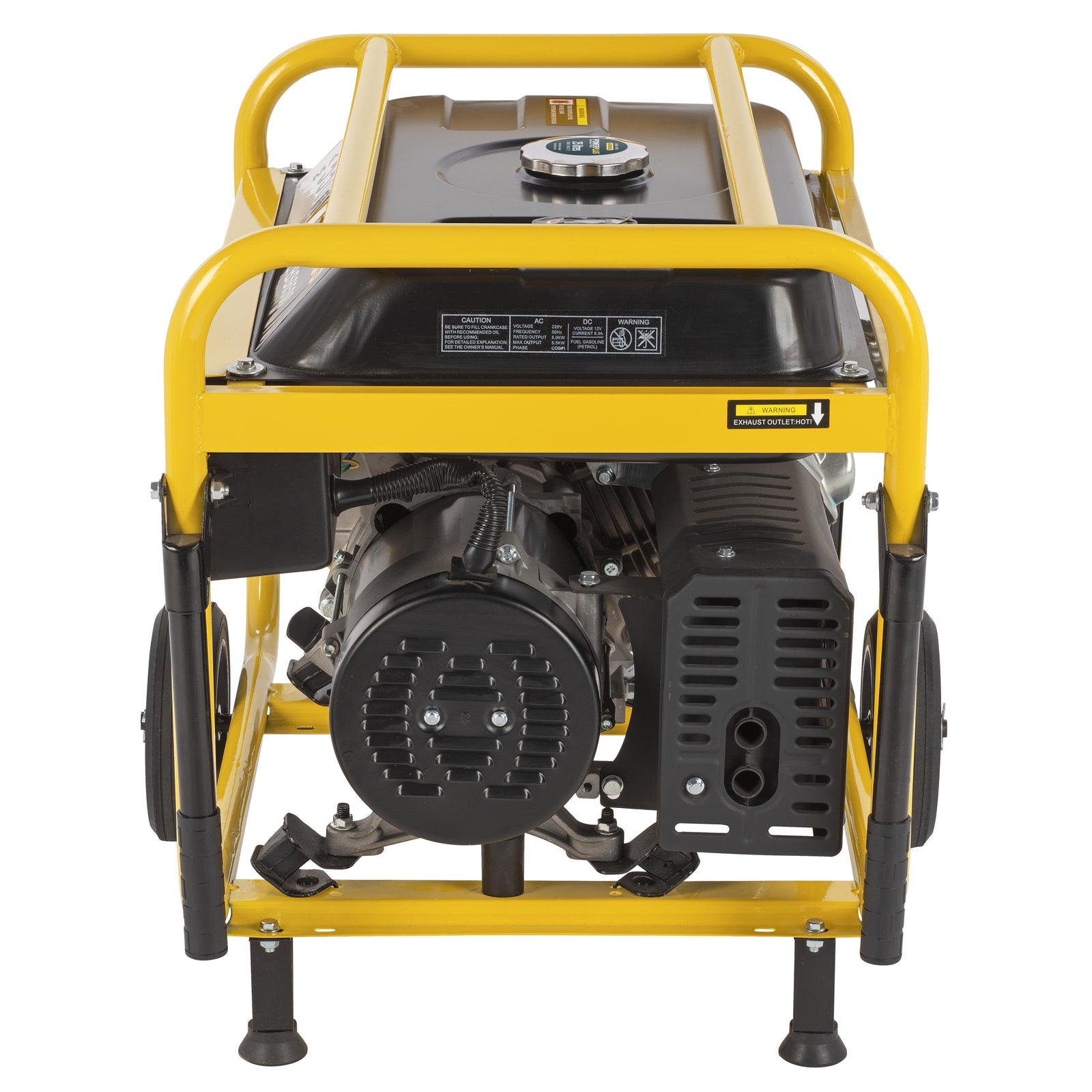 Benzin generator med hjul 5500 W 25 L