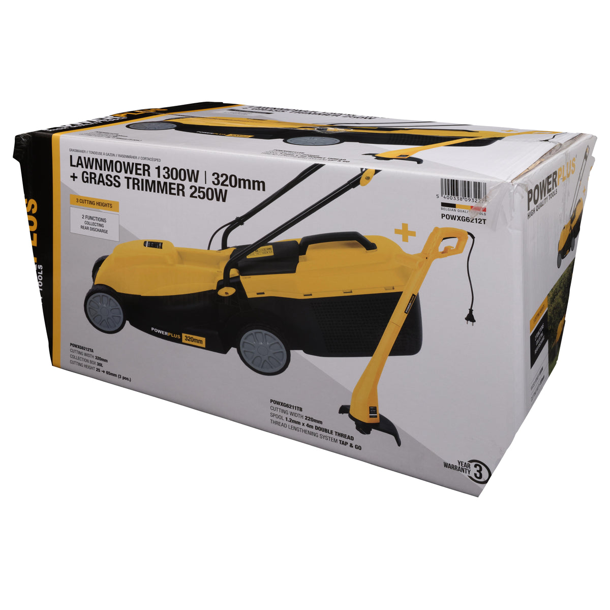 Plæneklipper 1300W 320mm + Trimmer 250W