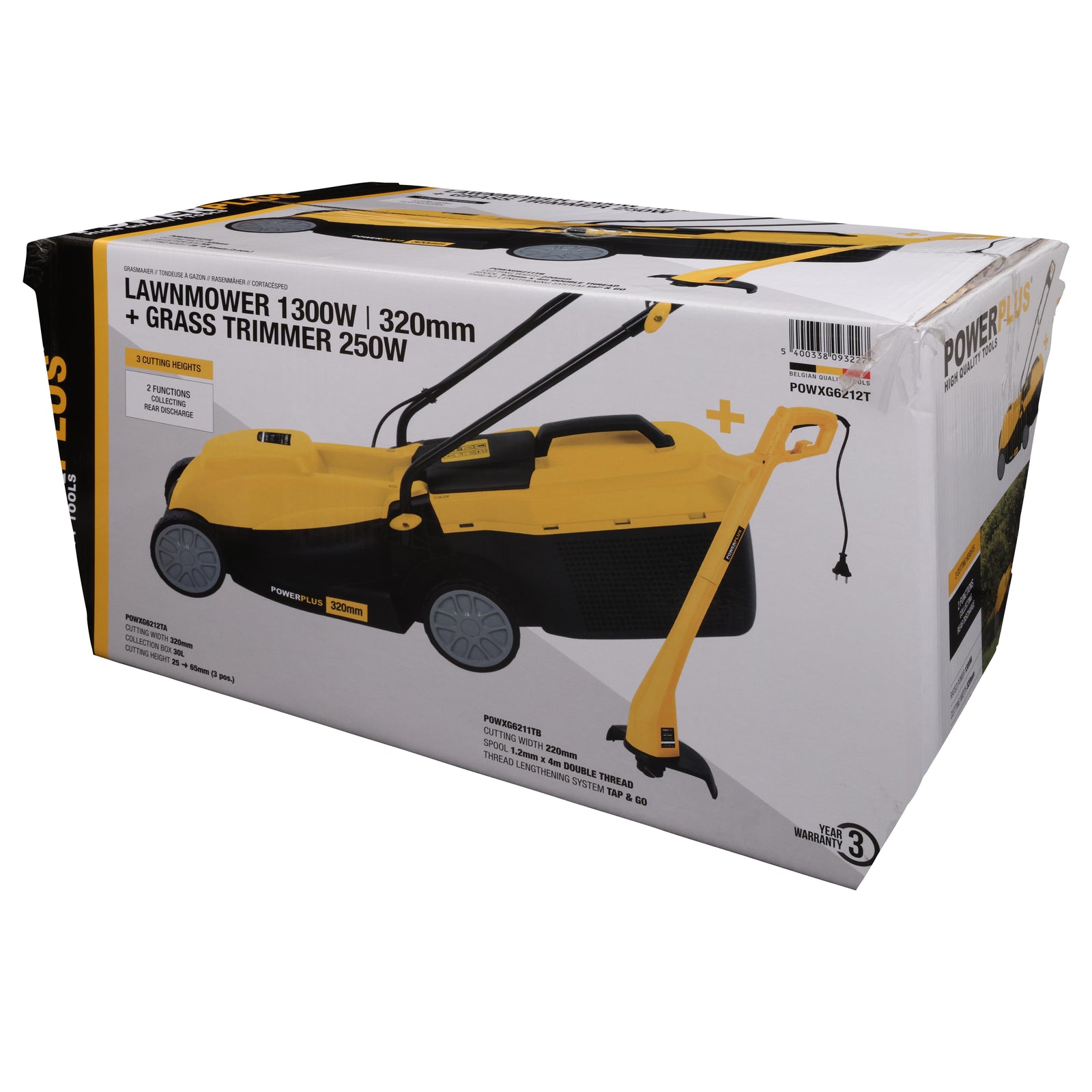 Plæneklipper 1300W 320mm + Trimmer 250W