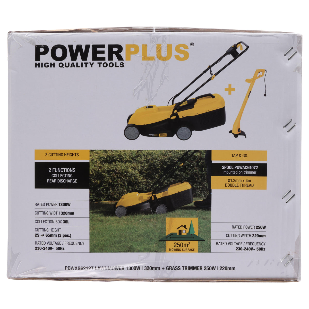 Plæneklipper 1300W 320mm + Trimmer 250W